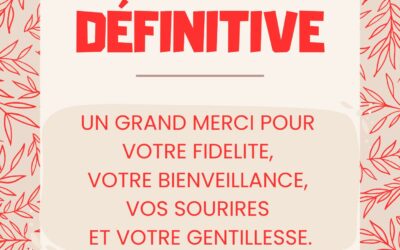 FERMERTURE DEFINITIVE